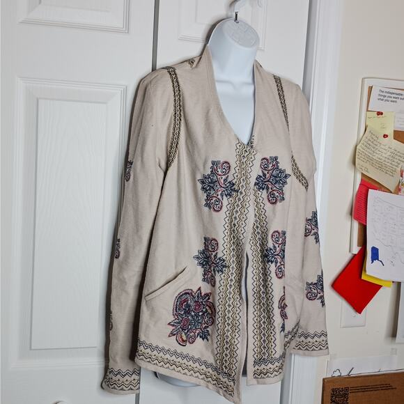 Christopher & Banks Embroidered Boho Cardigan NWOT - Picture 5 of 11